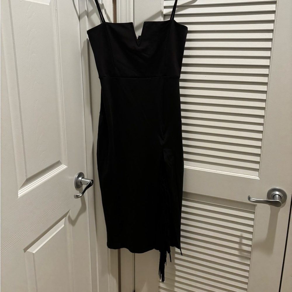 donna mizani balck dress